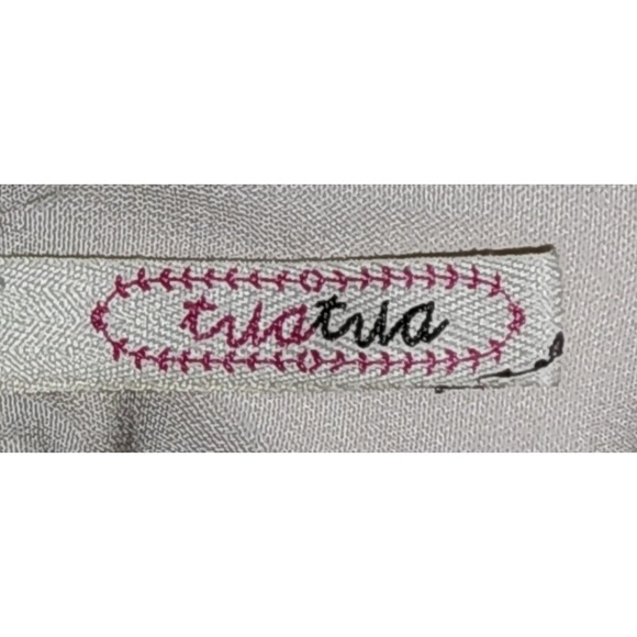 Tviatra Floral Maxi Dress Hi-Lo V-Neck Short Sleeve Beige Size Unknown Size M - Picture 4 of 7